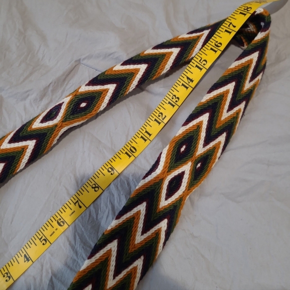 Boho crochet and woven bag colorful artsy everyday casual beachy Tote - Picture 8 of 12